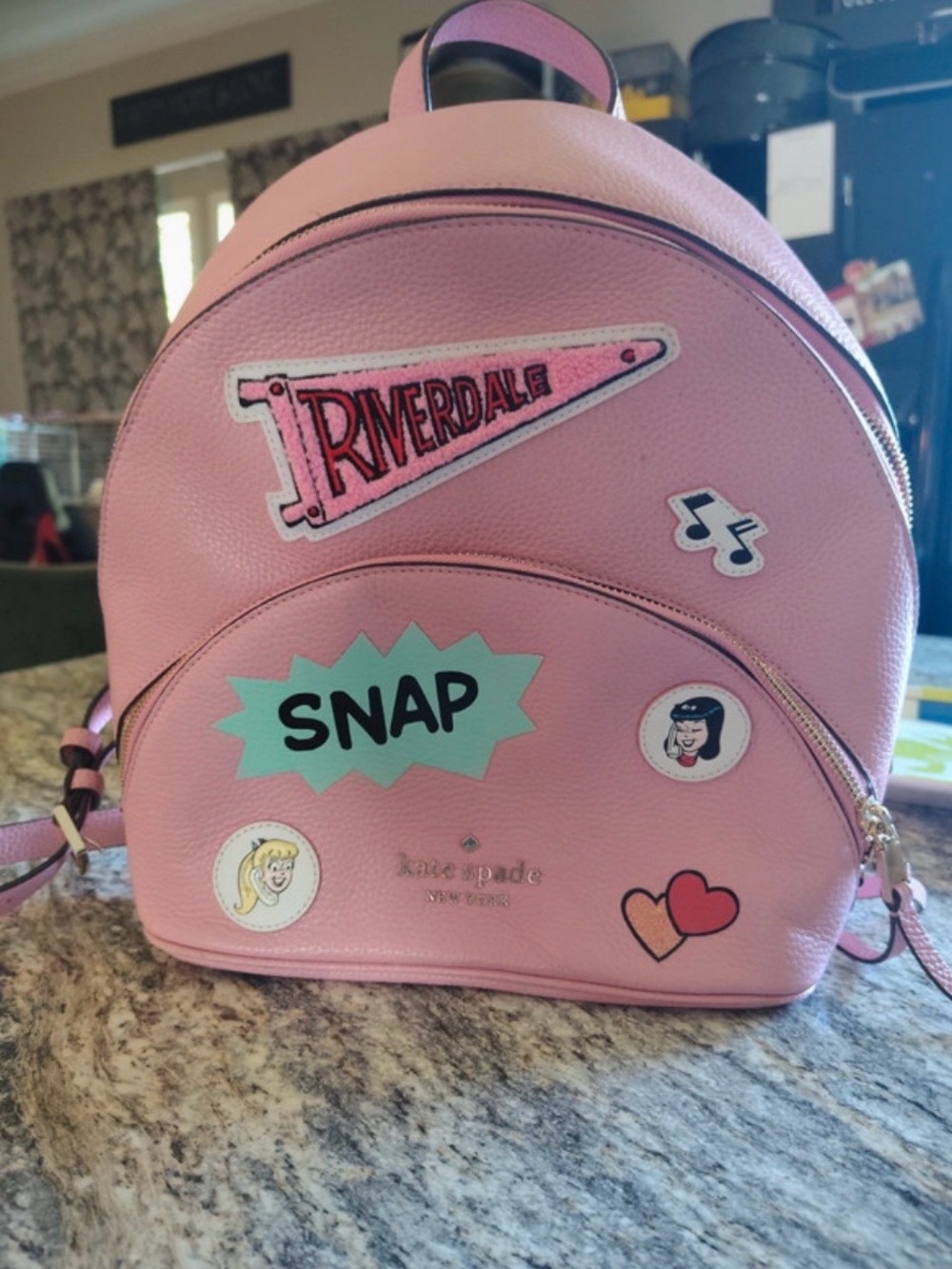 kate spade Pink Riverdale Patch Mini Backpack